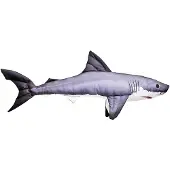 Gaby White Shark Pillow Argenté