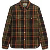 Superdry Merchant Heavy Long Sleeve Shirt Marron XL Homme
