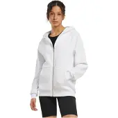 Build Your Brand Fluffy Full Zip Sweatshirt Blanc M Femme