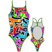 Turbo Graffiti Swimsuit Multicolore 5XL Femme