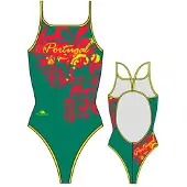 Turbo Portugal Ornament Swimsuit Vert S Femme