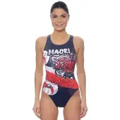 Turbo Maori Flag Swimsuit Bleu M Femme