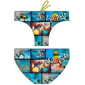 Turbo Player Waterpolo Italia Swimming Brief Bleu L Homme