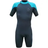 Kynay Surf Neoprene Wetsuit 2 Mm Short Sleeve Back Zip Shorty Bleu L Homme