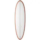 Almond Plez Phez 6´6´´ Surfboard Blanc 198.1 cm