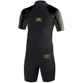 Ocean & Earth Surf School Spring 2 Mm Short Sleeve Back Zip Shorty Noir 10 Years Garçon