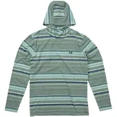 Salty Crew White Cap Tech Long Sleeve Rash Guard Vert M Homme