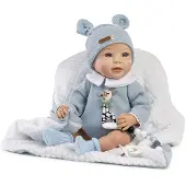 MuÑecas Guca Samuel Preemie Baby Reborn Hairless 38 Cm Gris Enfants