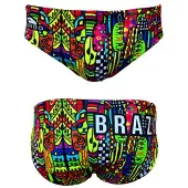Turbo Fiesta Brazil Swimming Brief Multicolore L Homme