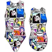 Turbo Comic Swimsuit Multicolore 2XL Femme