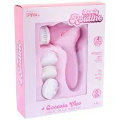 Nice Masseur Facial Avec 3 Brosses Différentes