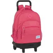 Safta Big Compact Detachable 33l Wheeled Backpack Rose Enfants