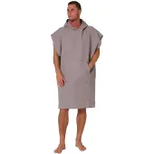 Ocean & Earth Waffle Hooded Poncho Gris