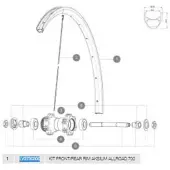 Mavic Aksium Disc Allroad Rim Noir 700 - 28´´ 24H