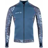 BEUCHAT Atoll Long Sleeve Full Zip Rash Guard Bleu M Homme