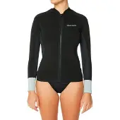 Ocean & Earth Paddle 1.5 Mm Woman Long Sleeve Front Zip Shorty Noir 6 Femme
