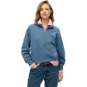 Superdry W2012355a Essential Logo Gd Half Zip Sweatshirt Bleu 2XL Femme