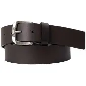 HUGO Berker Blue Leather Belt Marron 80 cm Homme
