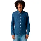 Levi's pour homme. 86625-0052 Battery Housemark Slim Fit Shirt blue (XS), Bleu, Casuel, Coton, Manche longue