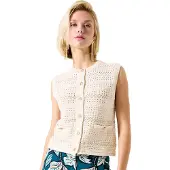 Garcia G50250 Knitted Vest Beige 2XL Femme