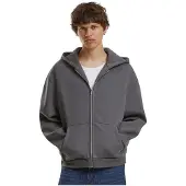 Build Your Brand Fluffy Full Zip Sweatshirt Gris 4XL Homme