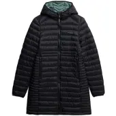 Superdry pour femme. W5011972A Veste Fuji Lite Mid Padded Hood noir (XXS), Casuel, Nylon
