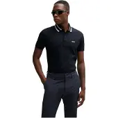 BOSS pour homme. 50525172 Polo Paule navy (M), Casuel, Coton, Manche courte, Marine