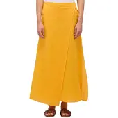 Sundek Linen Short Skirt Jaune S Femme