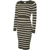 Mamalicious Robes en maille 'MLNew Siv June' olive / blanc