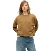Superdry Emb Core Logo Loose Sweatshirt Marron S Femme