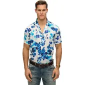 Superdry Print Short Sleeve Shirt Blanc L Homme