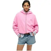 Superdry Essential Logo Gd Half Zip Sweatshirt Rose XS Femme