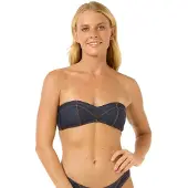 Rip Curl Dalias Denim Bandeau Bikini Top Bleu M Femme