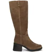 Timberland pour femme. TB0A43M8EIV1 Bottes hautes Bellevaux en cuir marron (38.5 W), Plat, Fermeture éclair, Casuel