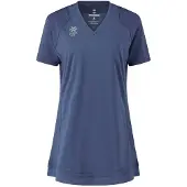 Osaka V Neck Tech Short Sleeve Dress Bleu 2XS Femme