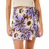 Rip Curl Sun Drenched Wrap Short Skirt Violet 2XS Femme