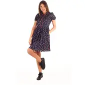 & Me Sandy Short Sleeve Short Dress Bleu 42 Femme