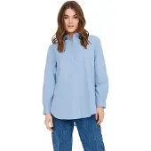 ONLY 15227677 Long Sleeve Shirt Bleu L Femme