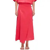 Sundek Linen Short Skirt Rose M Femme