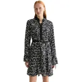 Scotch & Soda Printed Long Sleeve Short Dress Gris 40 Femme