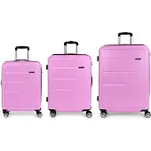 Gabol Future Plus Spinner Expandable 217l Trolley Bag 3 Units Rose