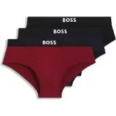 BOSS pour homme. 50546561 Lot de 3 slips One rouge, noir, marine (XS), Homewear, Multicolore, Polyester