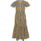 Regatta Orla Tier Midi Short Sleeve Dress Jaune 38 Femme