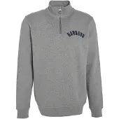 Barbour - Sweat en coton demi-zippé - Cotes Half Zip Sweatshirt Mid Grey Marl pour Homme en Coton - Taille L - Gris