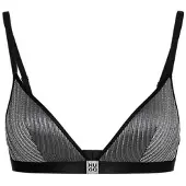 HUGO Plisse 10274920 Triangle Bra Gris XS Femme