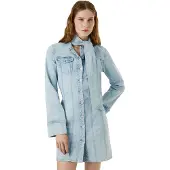 Pepe Jeans pour femme. PL9537688 Robe Ella bleue (XXS), Casuel, Coton, Manche longue
