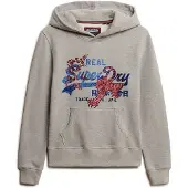 Superdry Tokyo Vl Relaxed Fit Hoodie Gris XL Femme