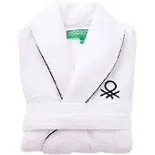 Benetton Be65 Bathrobe Blanc M-L