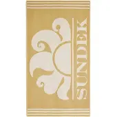 Sundek Fouta Jacquard Beach Logo Towel Doré