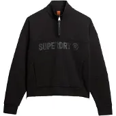 Superdry Active Tech Logo Relaxed Half Zip Sweatshirt Noir 2XL Femme